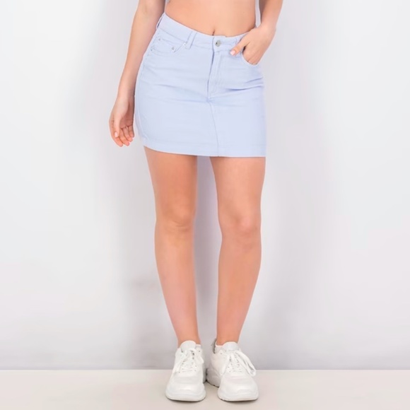 NWT Designers Remix CHARLOTTE ESKILDSEN Mini Pencil Skirt Periwinkle Blue Sz M - Picture 2 of 16